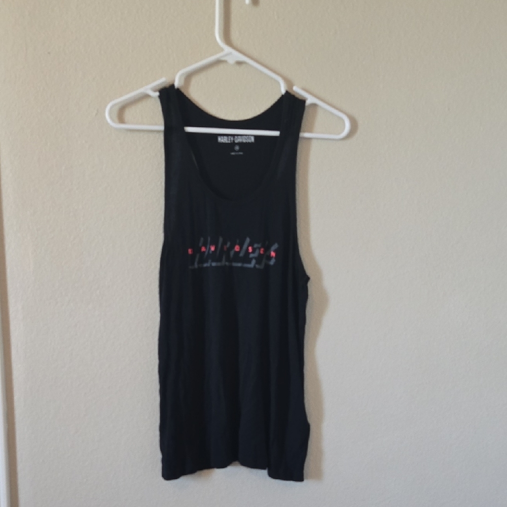 Harley-Davidson Black Tank Top with  Accent Logo